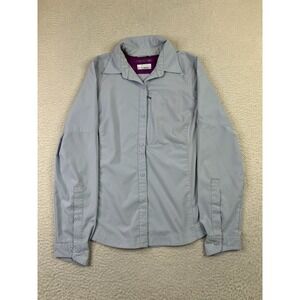 Columbia Shirt Womens Medium Gray Long Sleeve Outdoor Hiking Performance AL7079